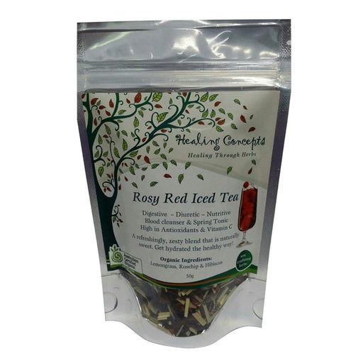 HEALING CONCEPTS Organic Rosy Red Iced Tea 50g - Go Vita Burwood