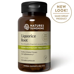 NATURE'S SUNSHINE Liquorice Root 100 Hard Capsules - Go Vita Burwood
