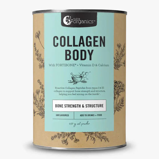 NUTRA ORGANICS Collagen Body with Fortibone Bone Strength and Structure Unflavoured Powder