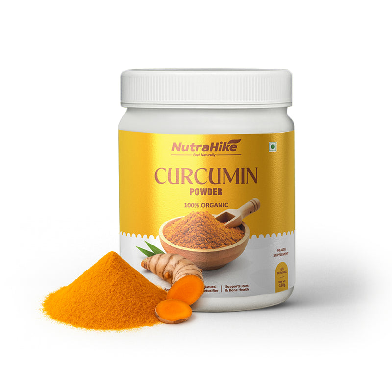 NutraHike Organic Curcumin Powder – 100% Pure Turmeric Extract with High Curcumin Content – Non-GMO, Vegan, Gluten-Free – Antioxidant & Anti-Inflammatory Superfood Supplement