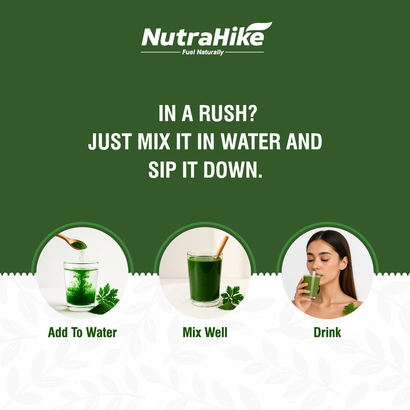 NutraHike Chlorella Powder 200g, Detox & Immune Support, High-Protein Green Superfood, Rich in Vitamins & Minerals