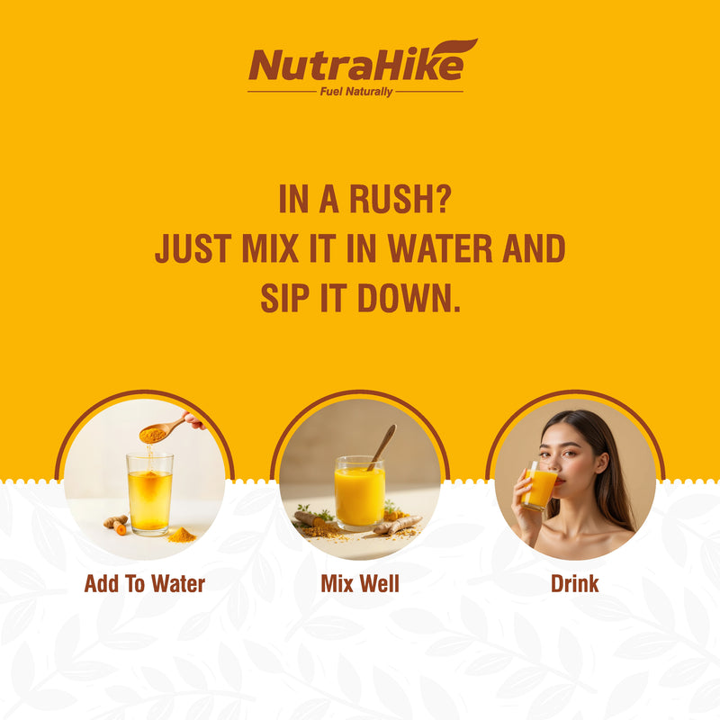 NutraHike Organic Curcumin Powder – 100% Pure Turmeric Extract with High Curcumin Content – Non-GMO, Vegan, Gluten-Free – Antioxidant & Anti-Inflammatory Superfood Supplement