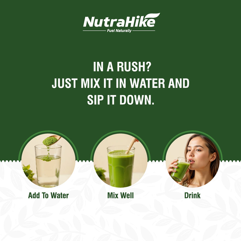 NutraHike Moringa Leaf Powder 450g – Superfood, Rich in Vitamins, Minerals & Antioxidants, Supports Energy, Immunity & Detox, Natural Green Powder for Health & Wellness