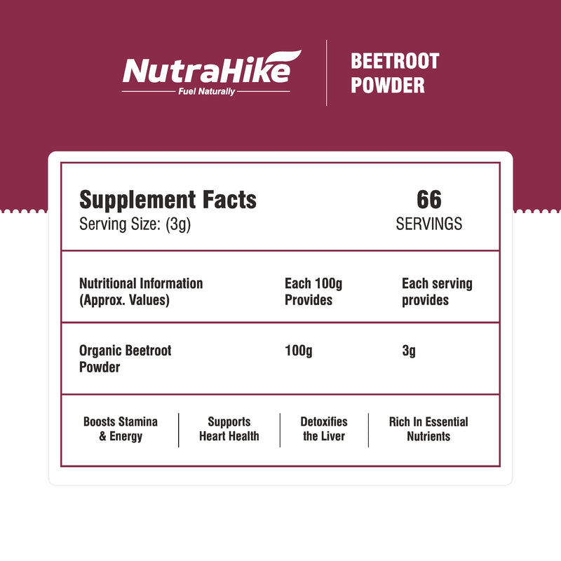 NutraHike Organic Beet Root Powder 200g