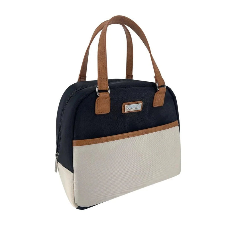 Sachi insulated Cali lunch bag Black Cream