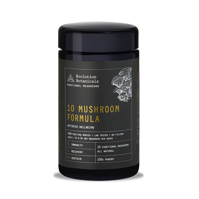 Evolution Botanicals 10 Mushroom Formula Optimise Wellbeing 100g