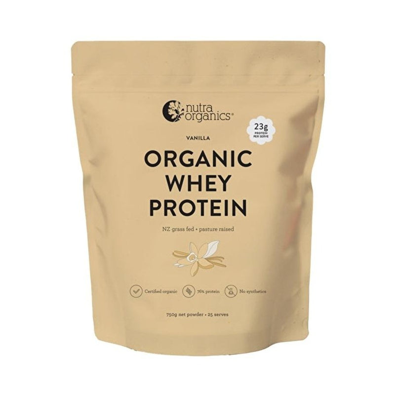 Nutra Organics Whey Protein Vanilla Cert Org 750g