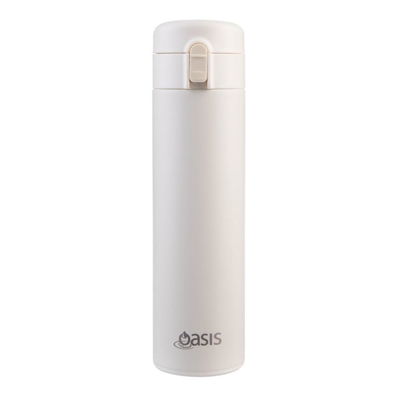 Oasis Stainless Steel Insulated Flip-Top Flask 480ml Alabaster- Double Wall Vacuum Thermos