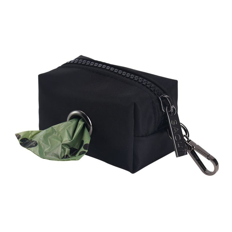Sachi Pup Pack Portable Waste Bag Holder Black