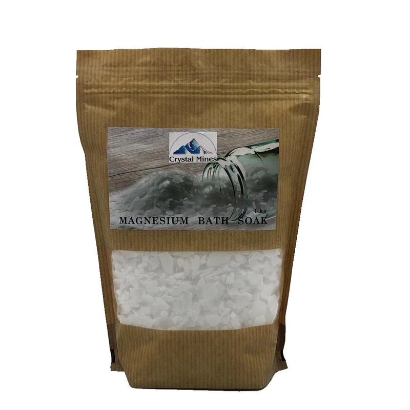 CRYSTAL MINES Magnesium Chloride Flakes and Bath Soaks
