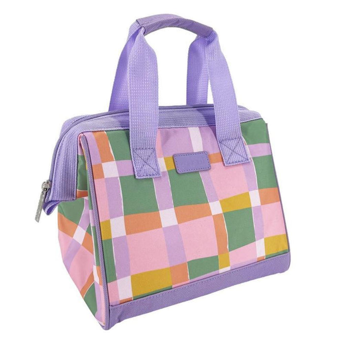 Sachi Insulated Lunch Bag Pastel Checks