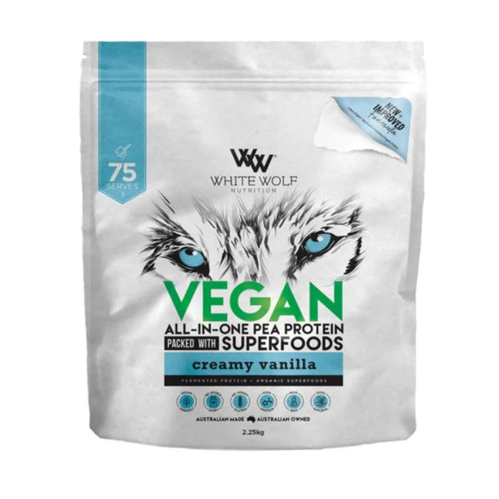 White Wolf Nutrition Vegan AIO Protein Creamy Vanilla 2.25kg