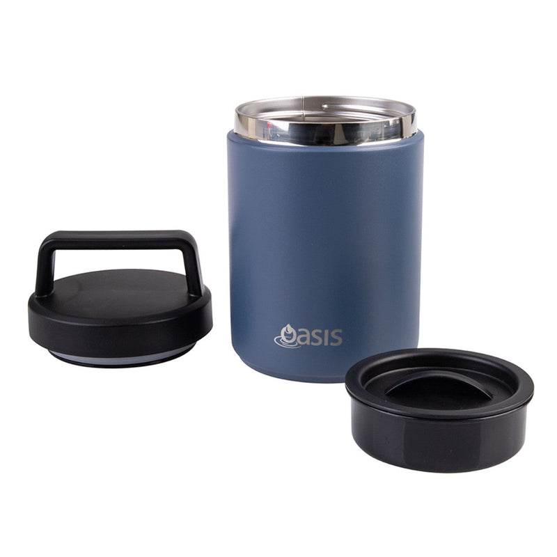 Oasis Food Flask with handle 480ml Indigo