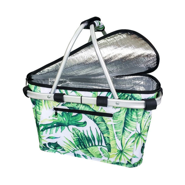 SACHI Insulated Basket W/Lid Jungle