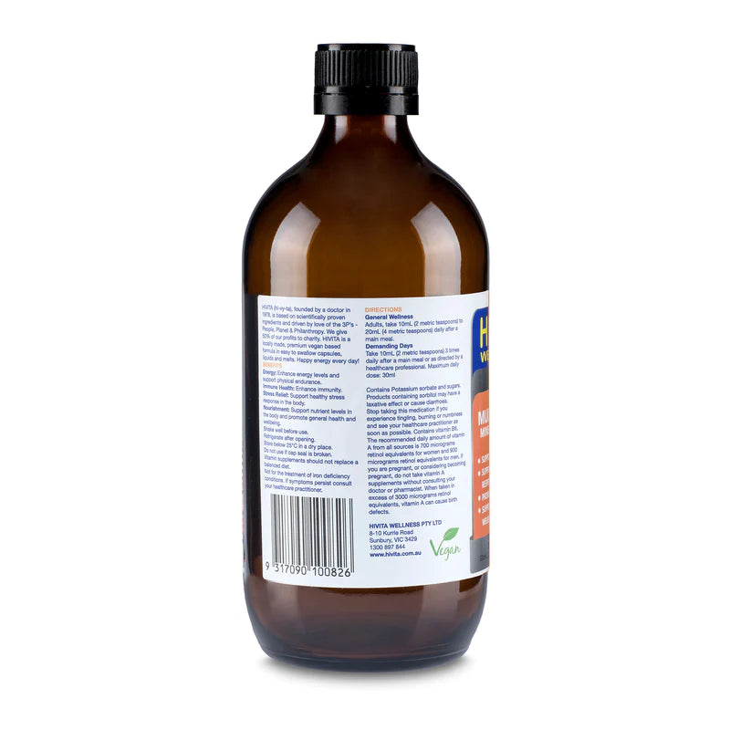 Hivita Wellness Multivitamin Minerals & Herbs Oral Liquid 500ml