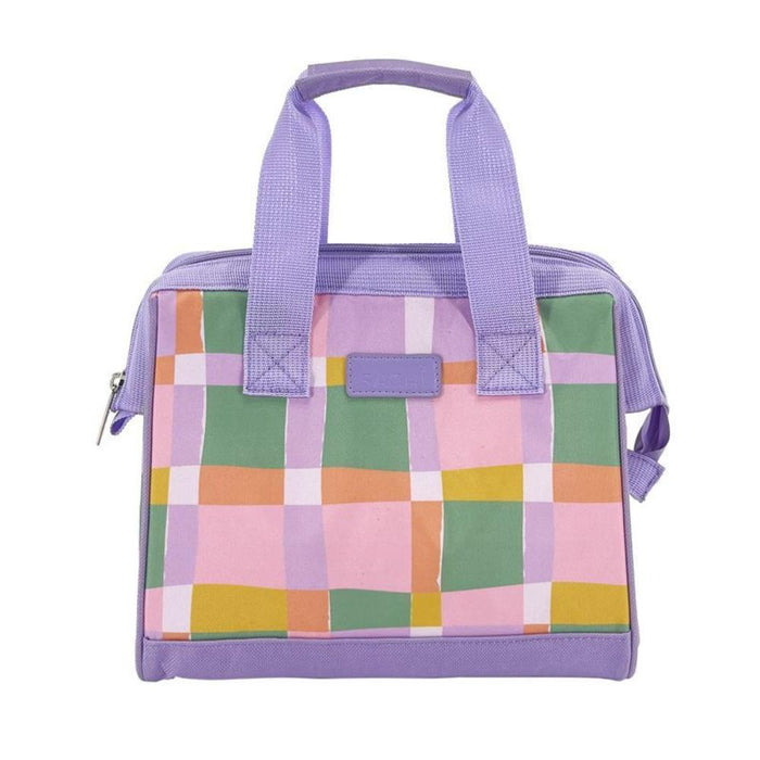 Sachi Insulated Lunch Bag Pastel Checks