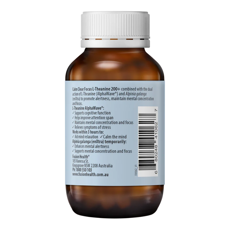 Fusion Calm Clear Focus L-Theanine 200 + 30 Tablets