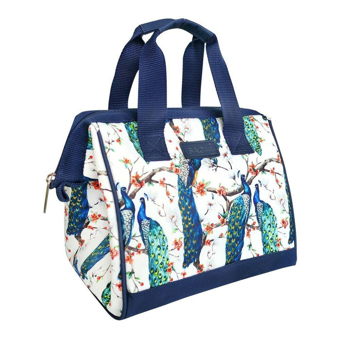 SACHI Insulated Lunch Tote Peacocks