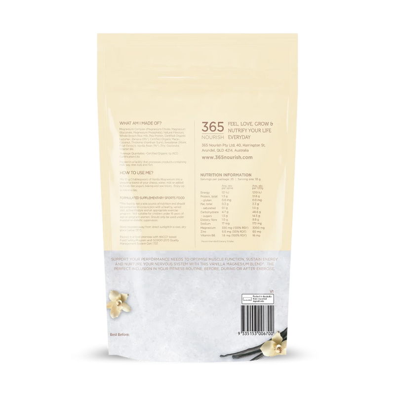 365 Nourish Vanilla Magnesium Complex Powder 250g
