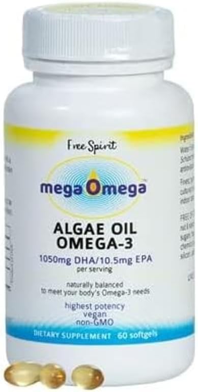 MegaOmega Algae Oil 60 softgels capsules