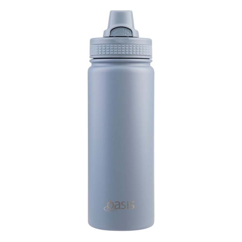 Oasis Challenger Insulated Quick Release Sports Bottle 550ml Hazy Blue- Double Wall Stainless Steel