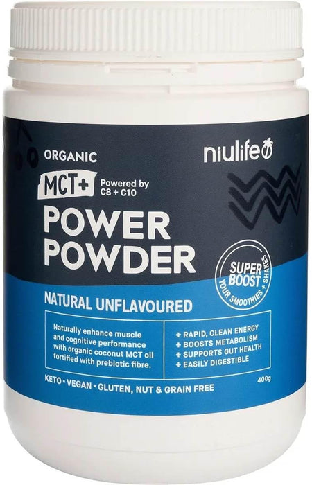 Niulife MCT+ Power Pwd Nat Unflav Cert Org 400g