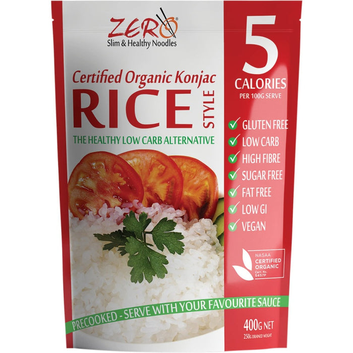 ZERO SLIM and HEALTHY Certified Organic Konjac Rice Style 400g