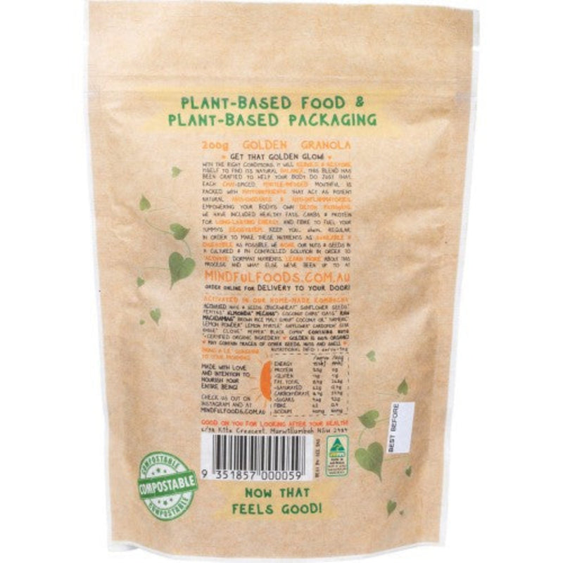 Mindful Foods Organic & Activated Golden Granola Sml 200g