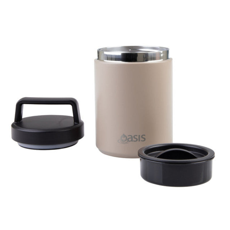 Oasis Food Flask with handle 480ml Latte