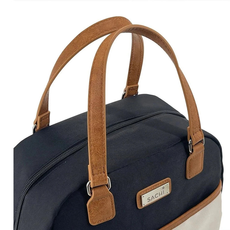 Sachi insulated Cali lunch bag Black Cream