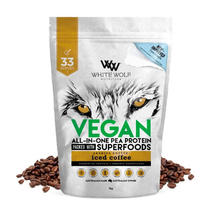 White Wolf Nutrition Vegan AIO Protein Iced Coffee 1kg