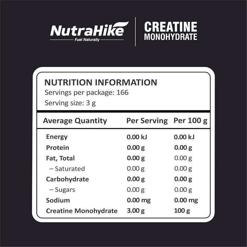 NutraHike Creatine Powder 500g Unflavoured