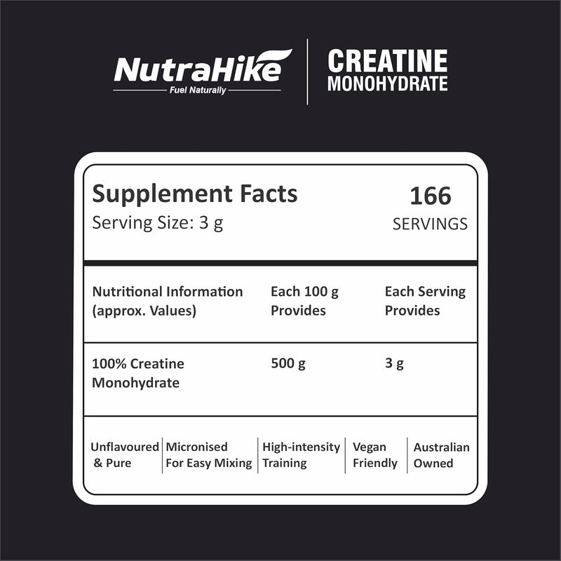 NutraHike Creatine Powder 500g Unflavoured