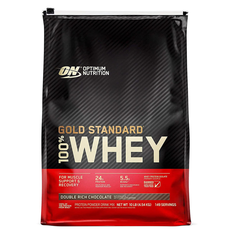 OPTIMUM NUTRITION ON Gold Standard 100percent Whey Protein Powder 4.55kg 10 lb