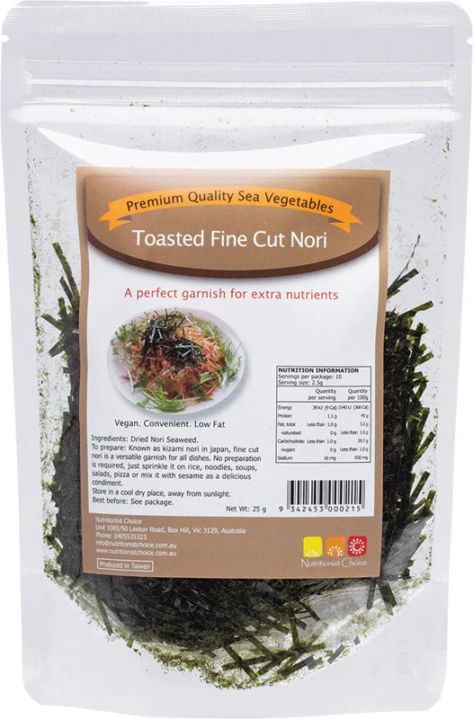 NUTRITIONIST CHOICE Sea Veg Toasted Fine Cut Nori 25