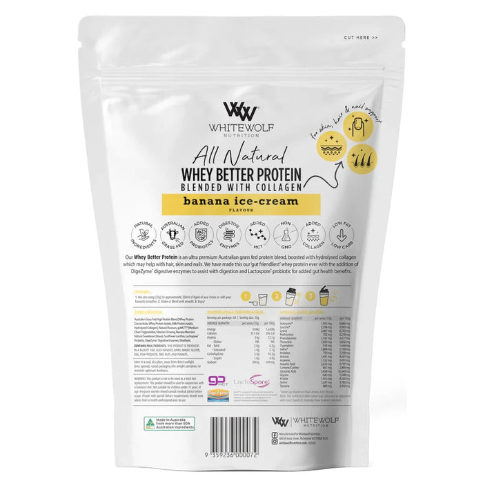 White Wolf Nutrition Whey Better Protein Banana Ice-Cream 2.24kg