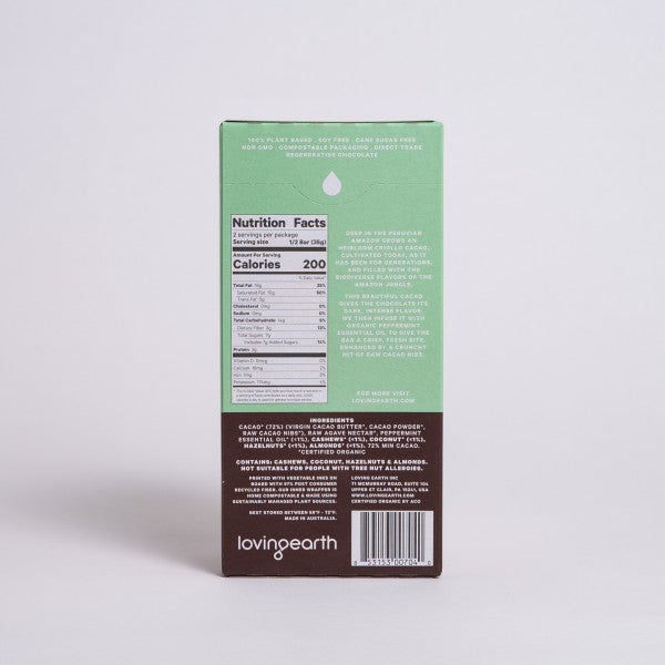 LOVING EARTH Mint Chocolate Bar