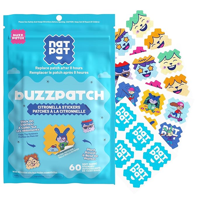 The Natural patch Co. Buzz Patch Org Mosquito Repellent Stickers 60 pack