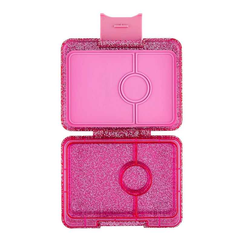 Yumbox Snack Box 3 Compartment Sparkle Pink Glitter