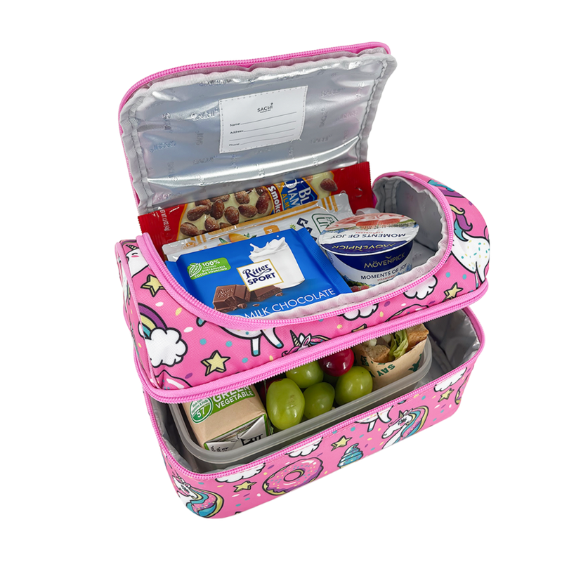 Sachi Double Decker Lunch Bag (Unicorns)