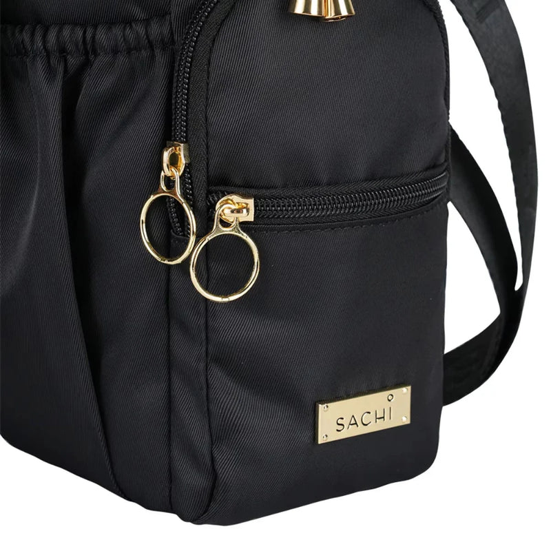 Sachi cross body insulated bottle bag (Black)