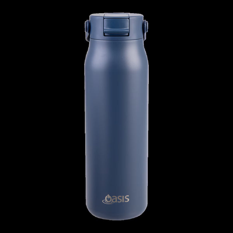 Oasis Ceramic lined SORRENTO Indigo Drink Bottle 900ml