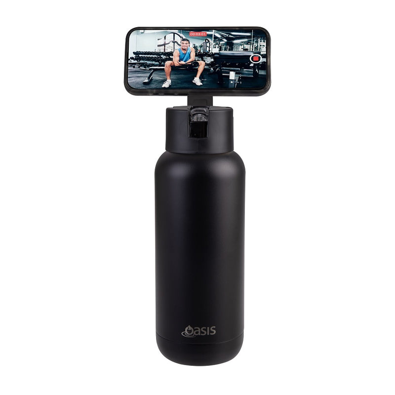 Oasis Mag-Grip Moda Drink Bottle 1L (Black)