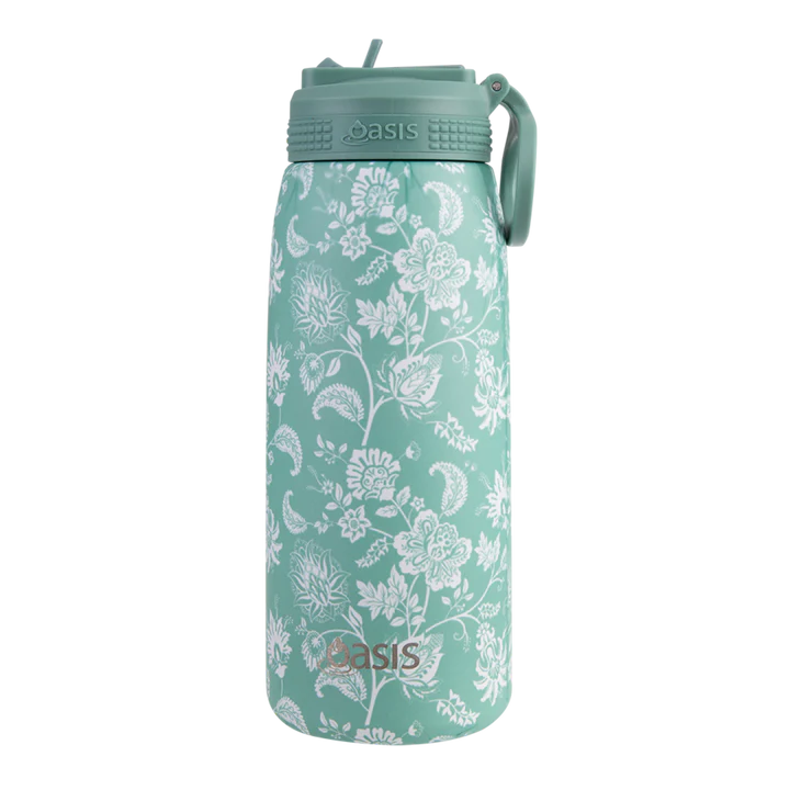 Oasis Sports Bottle 780ml (Green Paisley)