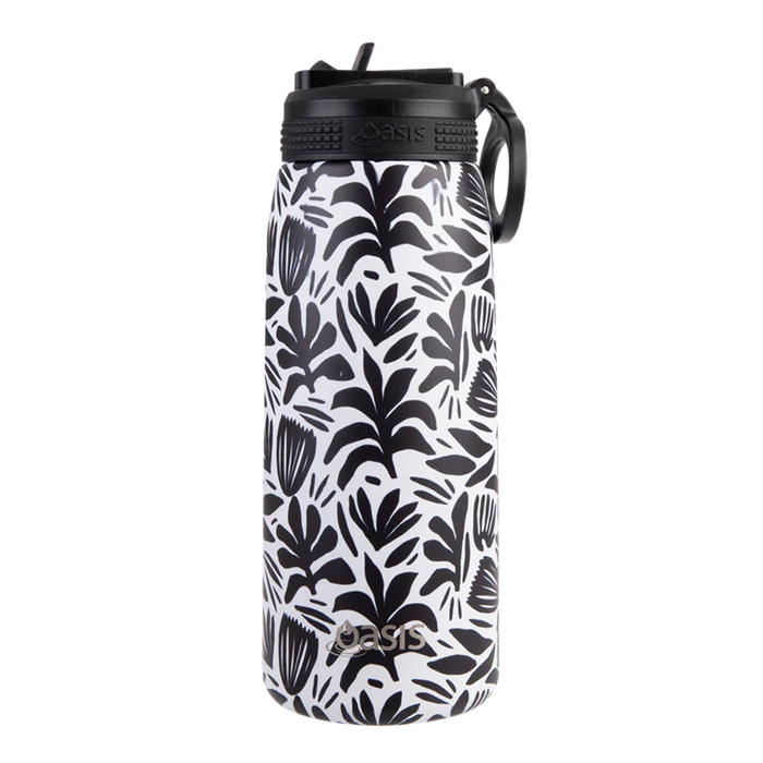 Oasis Sports Bottle 780ml (Monochrome Blooms)