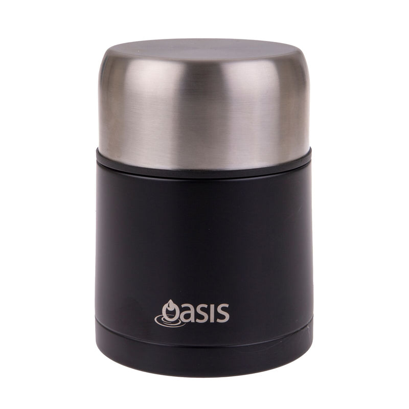 OASIS Food Flask w/spoon blck 600ml
