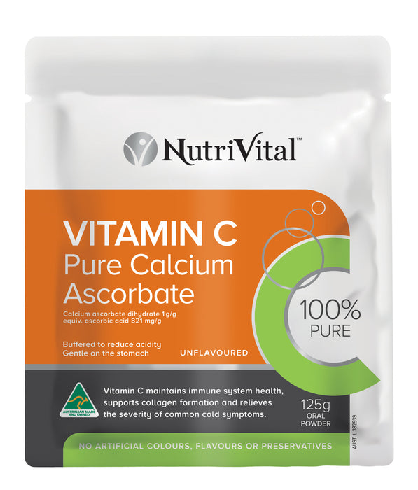 NUTRIVITAL Vitamin C Calcium Ascorbate 125g