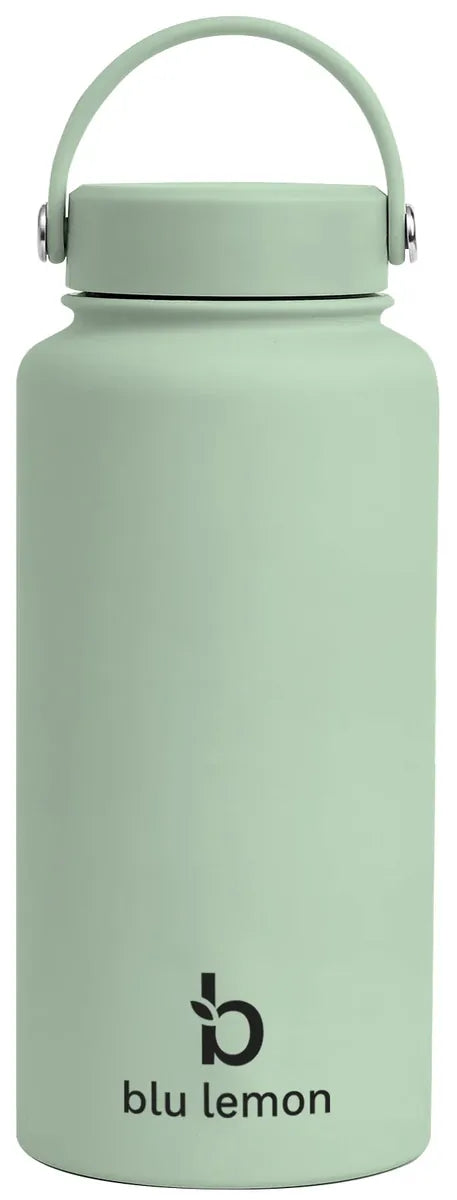 Blue Lemon insulated Water Bottle 1 Litre Peppermint
