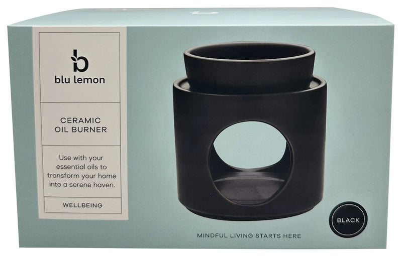 Blu Lemon Ceramic Oil Burner Black