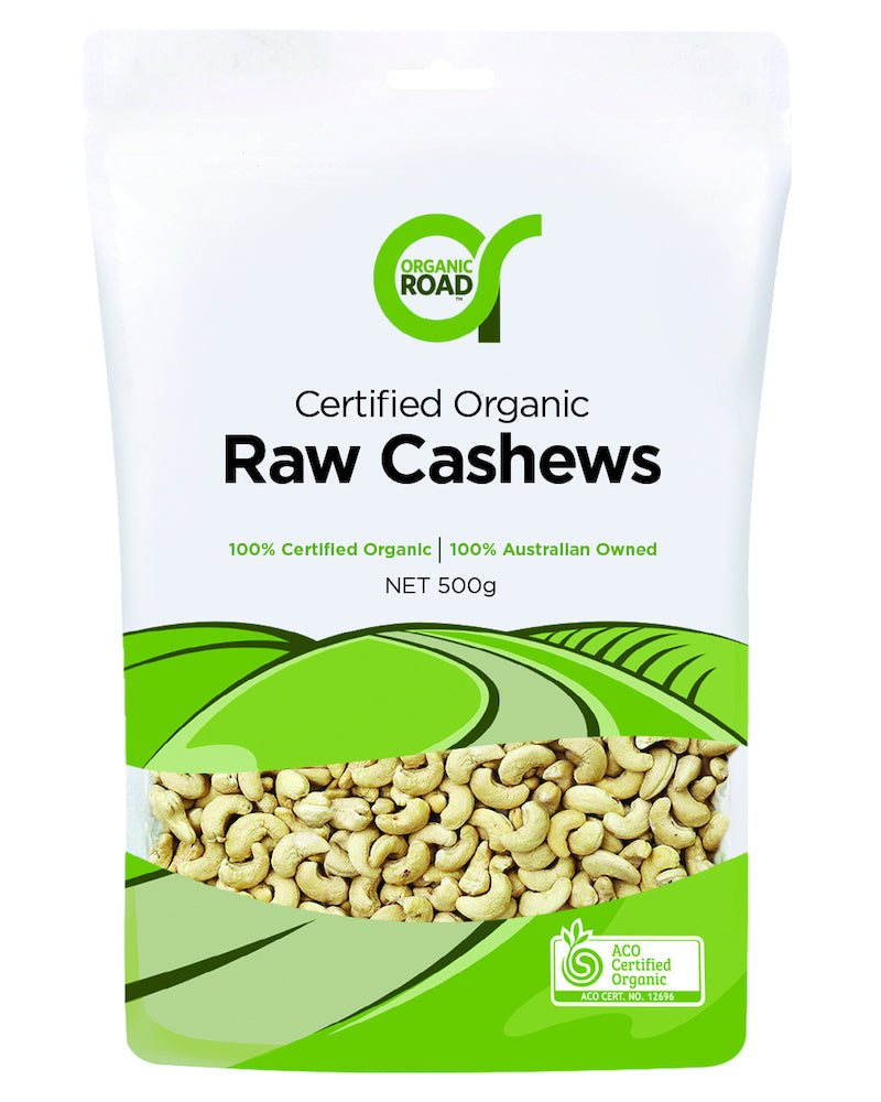 ORGANIC ROAD Raw Cashews 500G